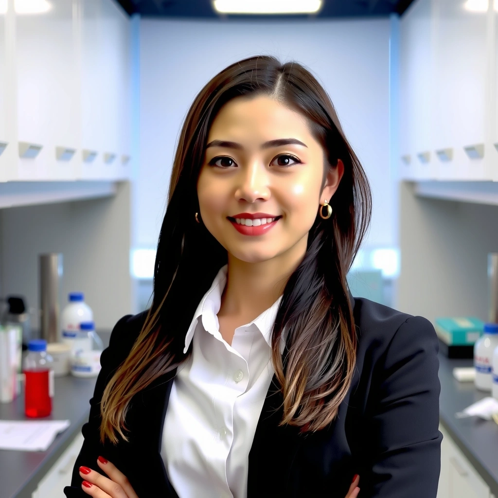 Portrait of Bio-chemist Dr. Lisa Kim, specializing in ingredient bioavailability